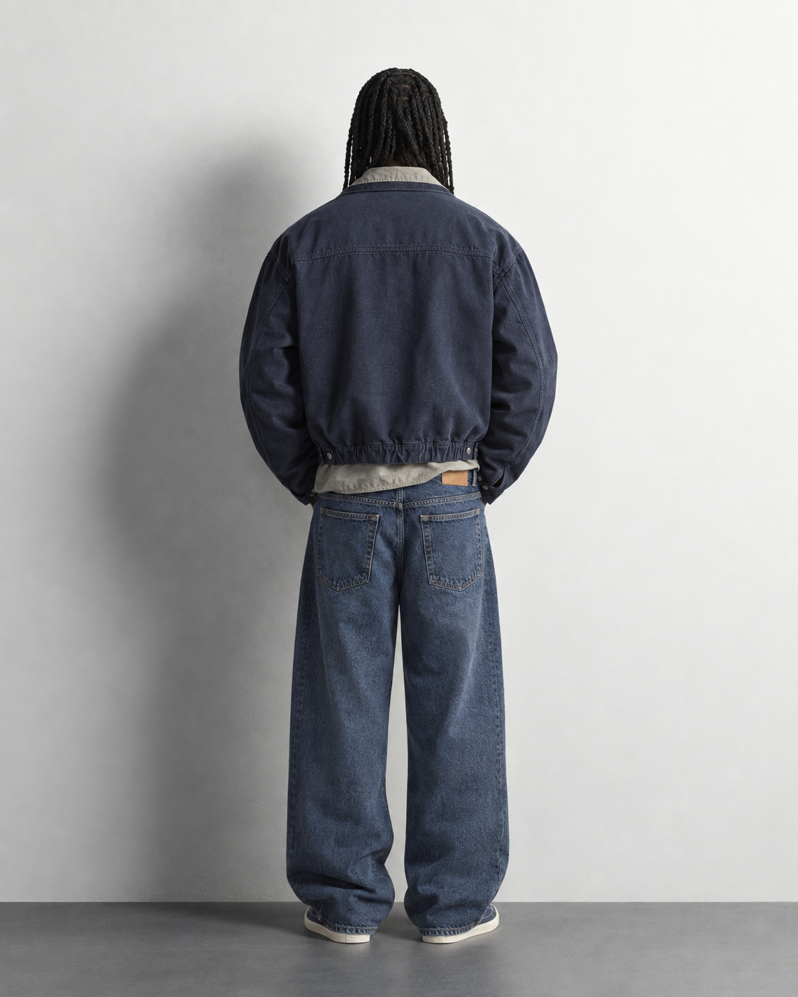 Heritage Indigo Baggy Jeans — worn, back