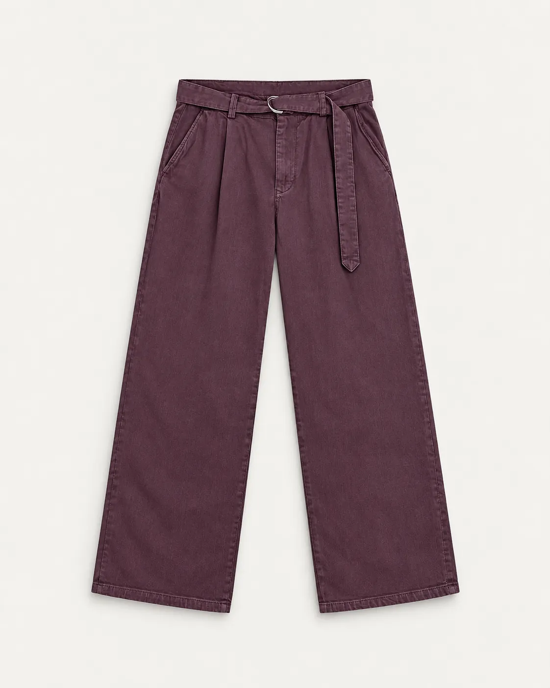 Faded Plum Wide-Leg Jeans — detail