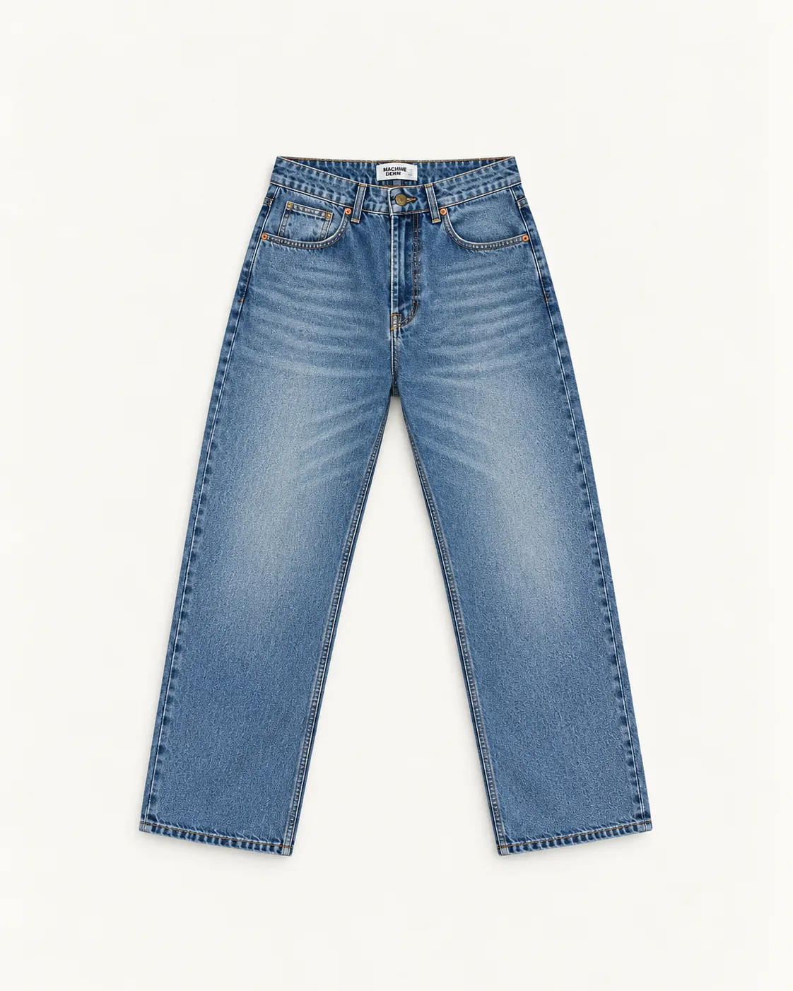 Light Blue Washed Baggy Jeans — detail