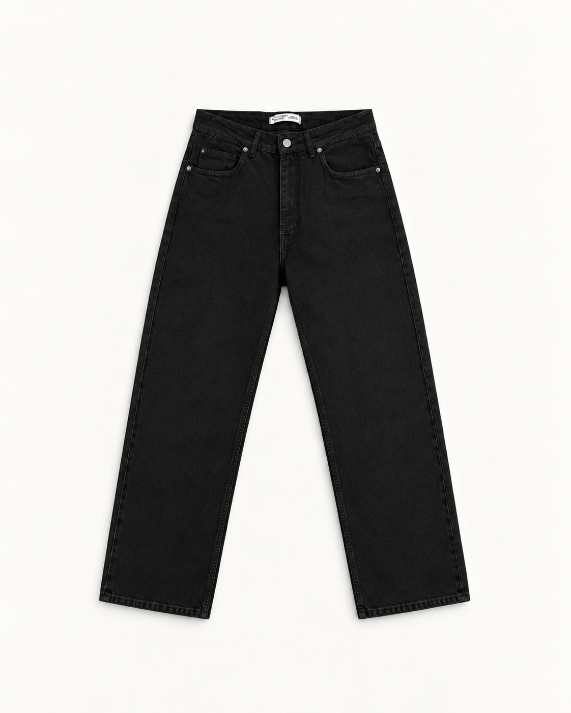 Jet Black Baggy Jeans — front view