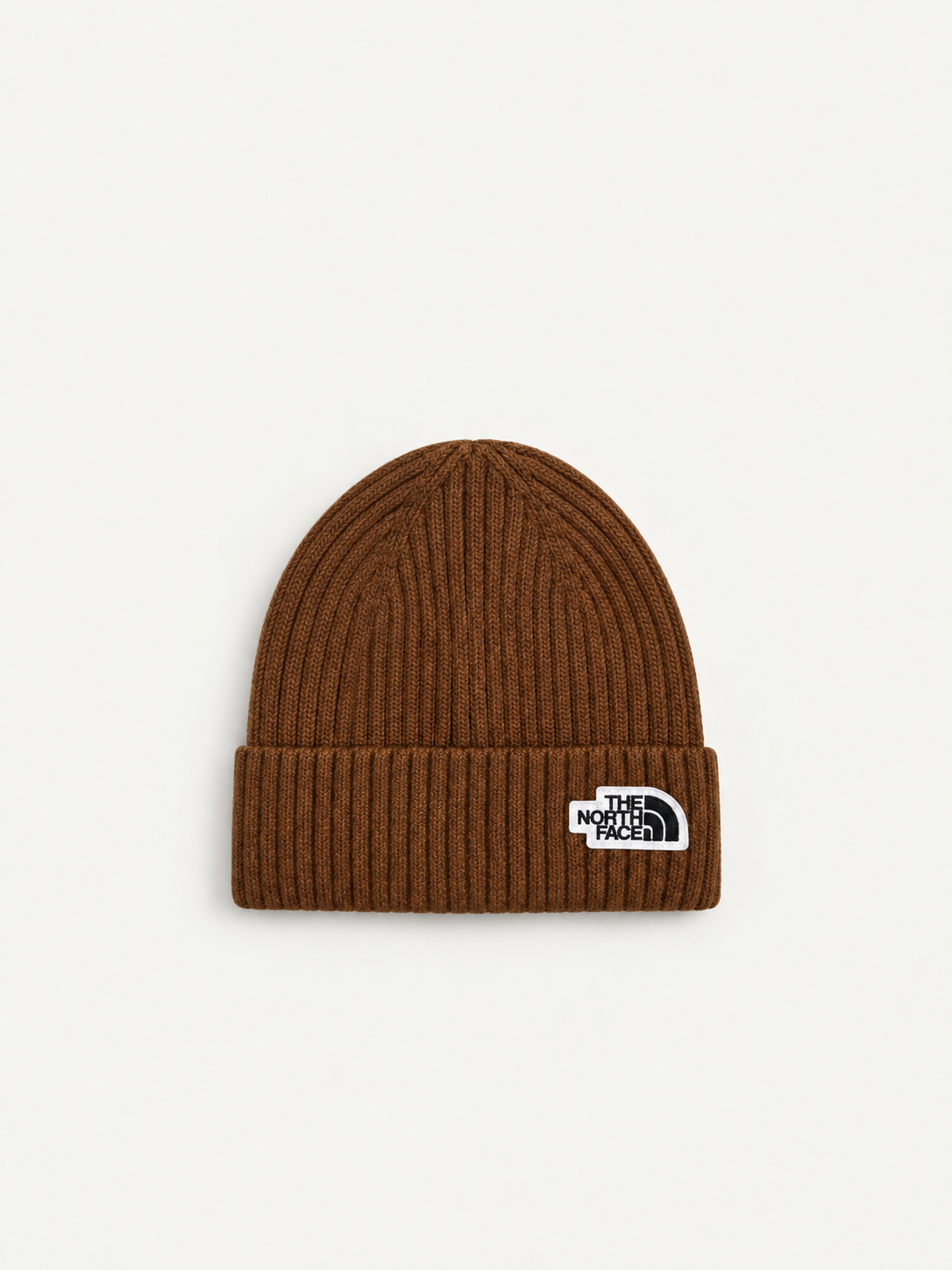 Ribbed Logo Beanie — front view