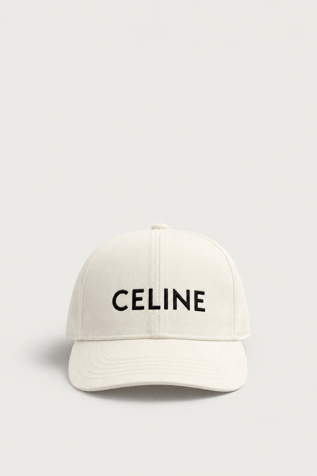 Celine Signature Embroidered Cap — detail