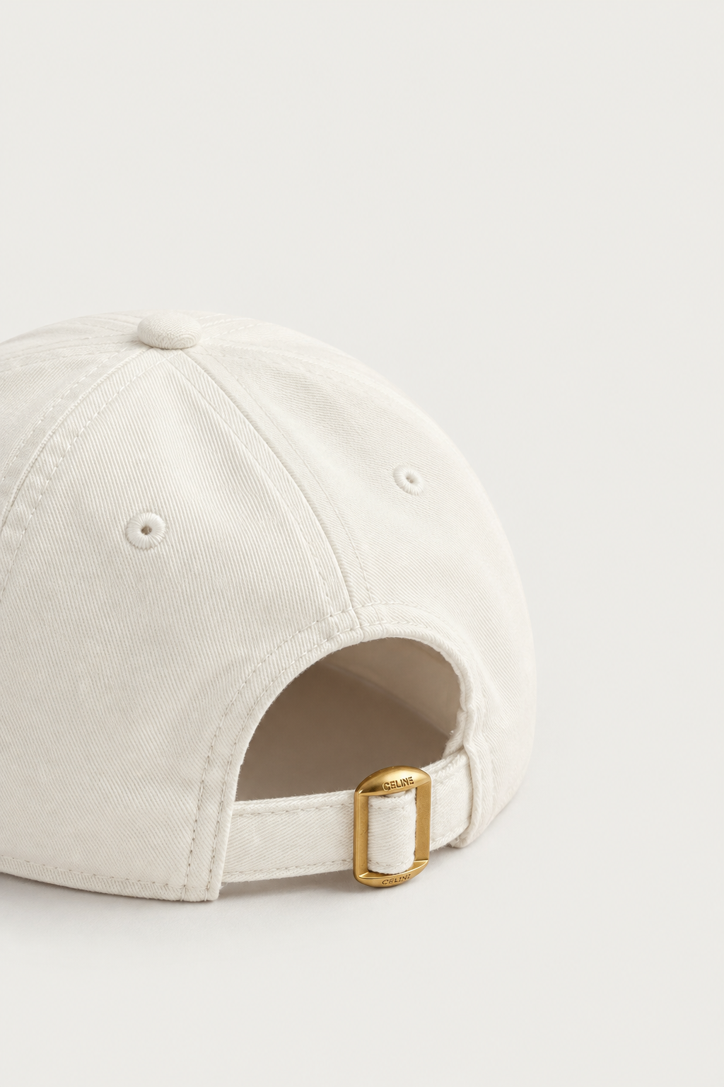 Celine Signature Embroidered Cap — detail