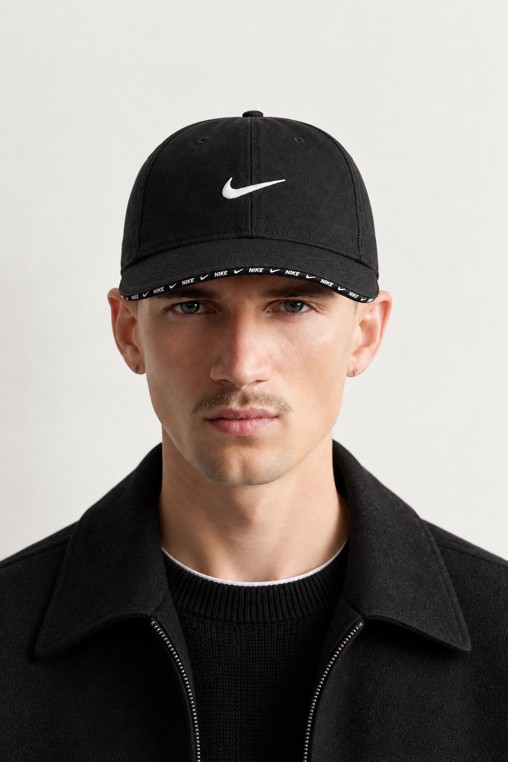 Nike Swoosh Edge Cap — worn, front