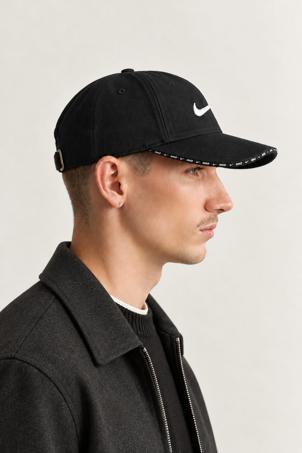 Nike Swoosh Edge Cap — worn, front