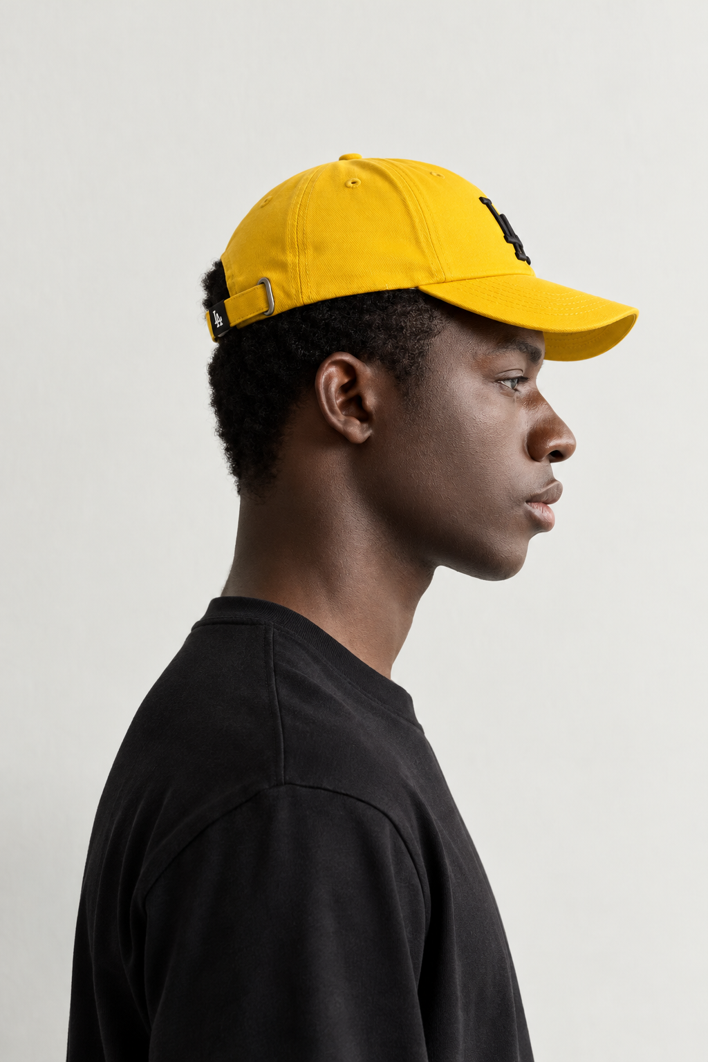LA Boldmark Cotton Cap — worn, front