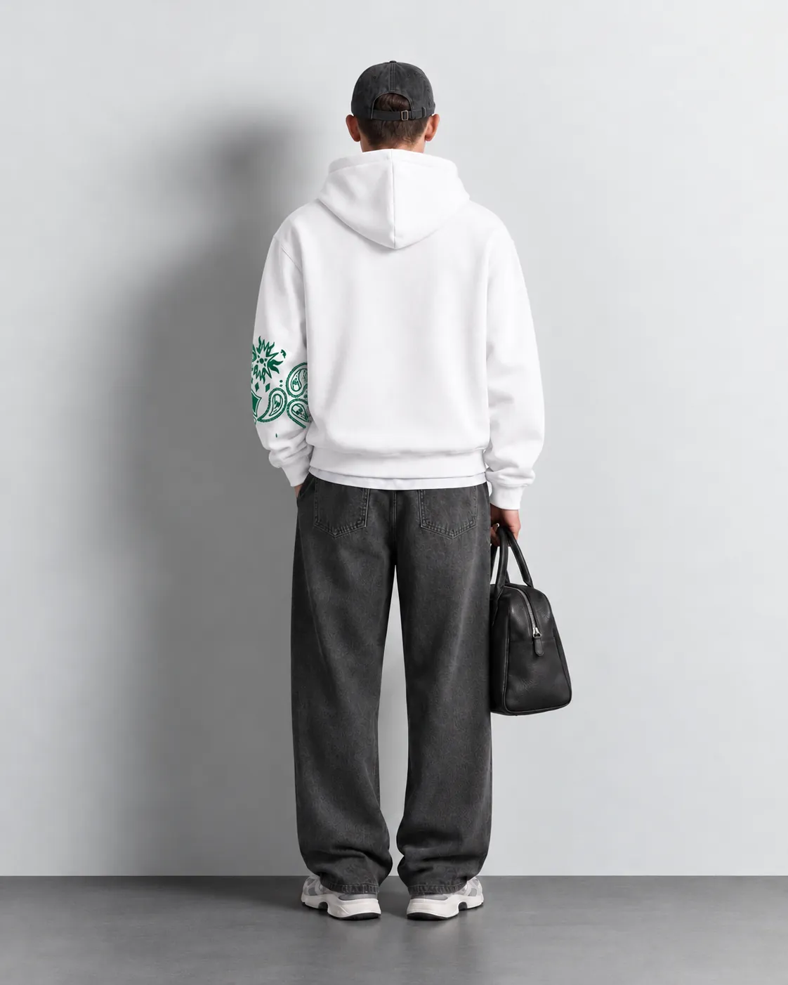 Future Paisley Hoodie White — worn, back