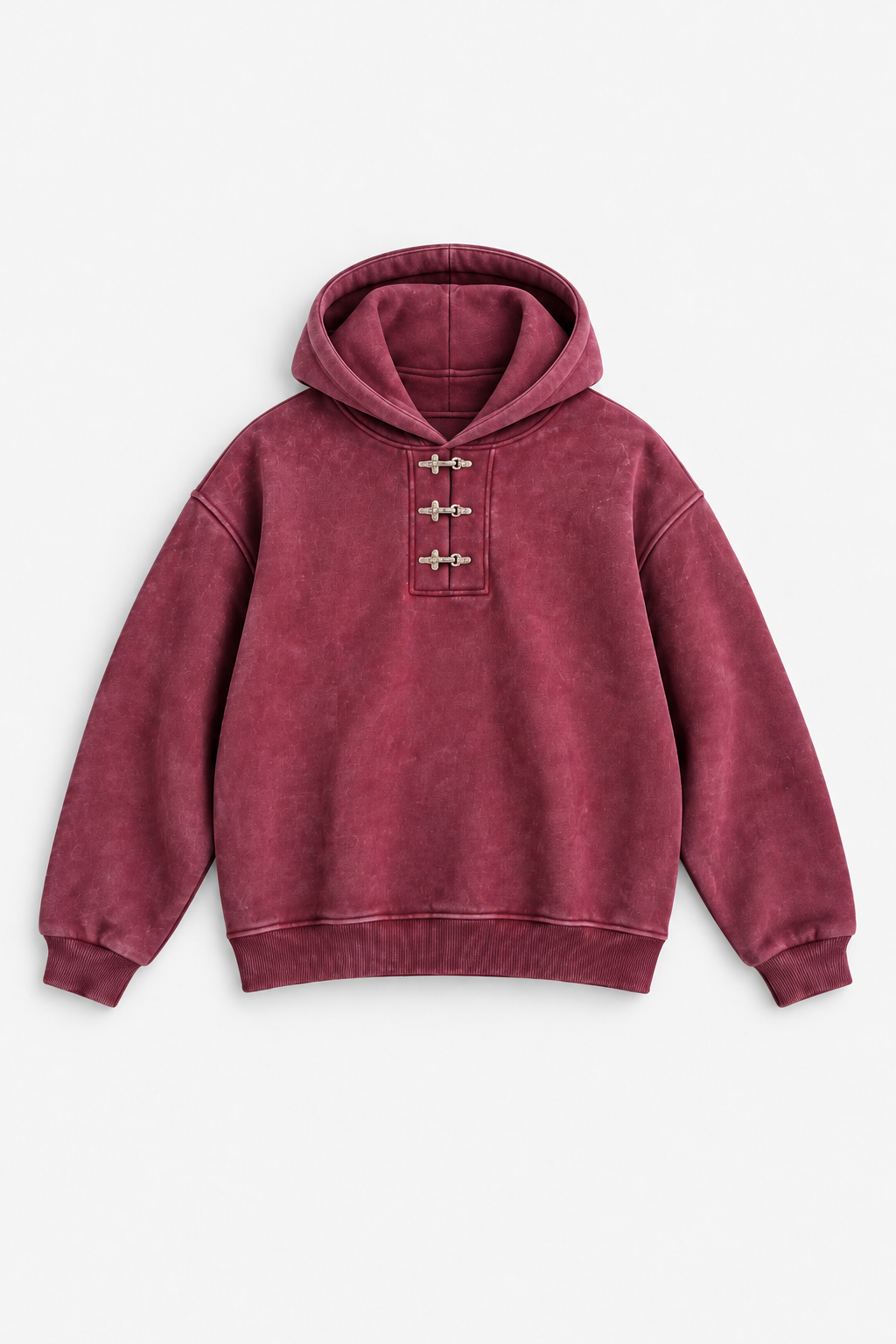 TRIPLE METAL CLASP HOODIE — front view