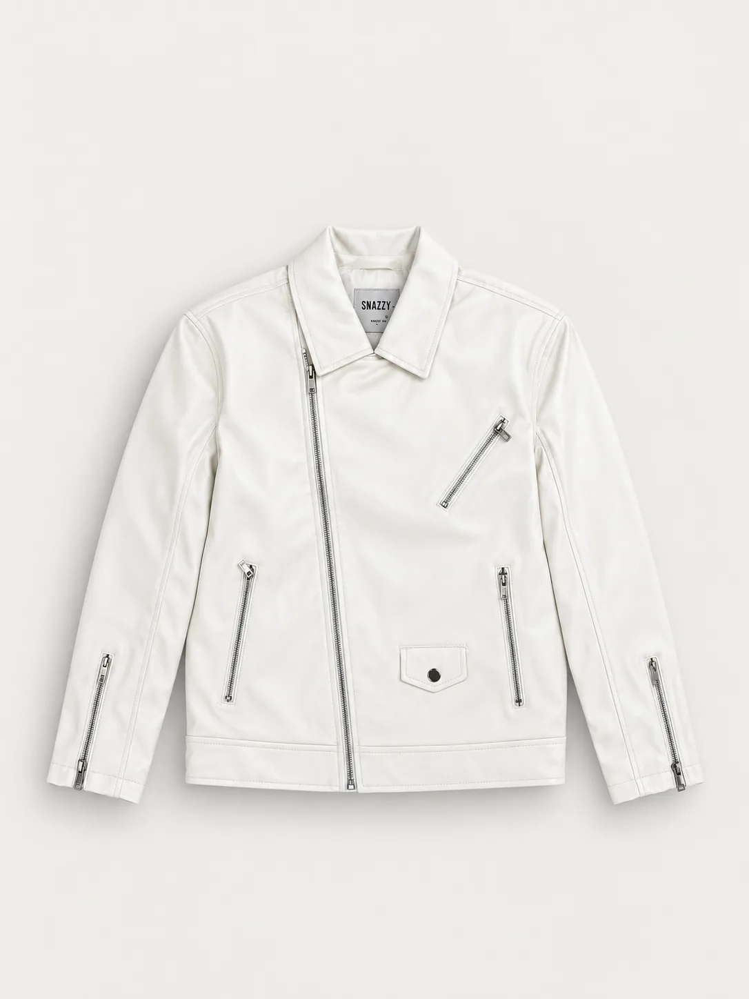 Biker Leather Jacket — front view