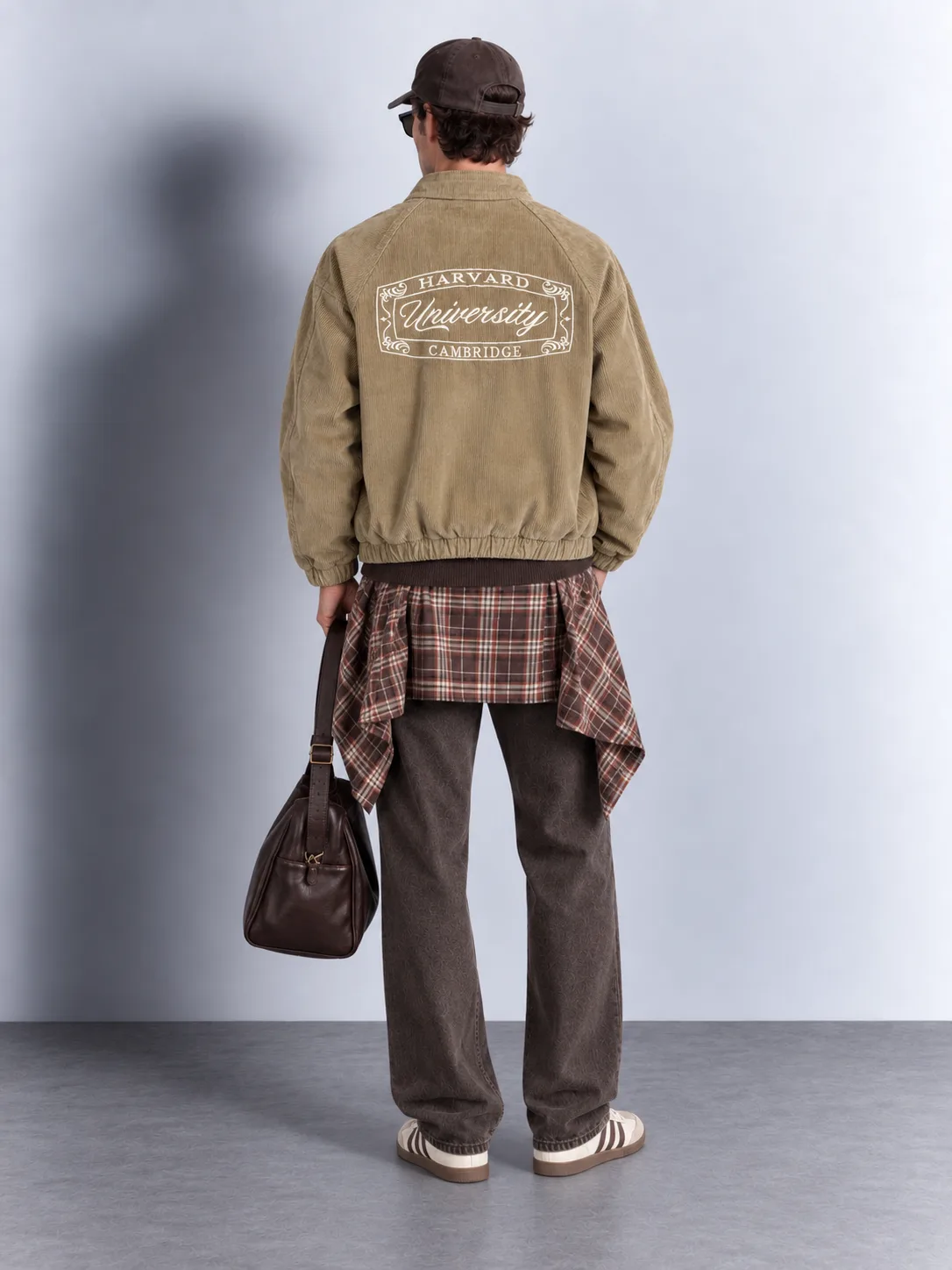 Corduroy Harrington Jacket — worn, back