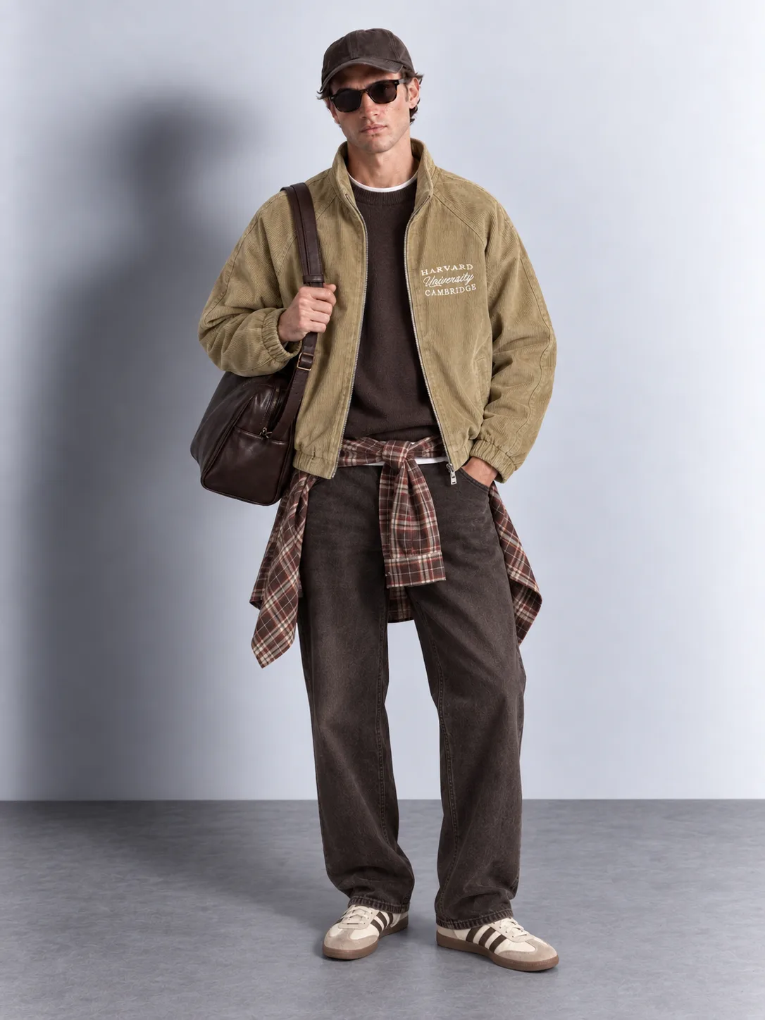 Corduroy Harrington Jacket — worn, front