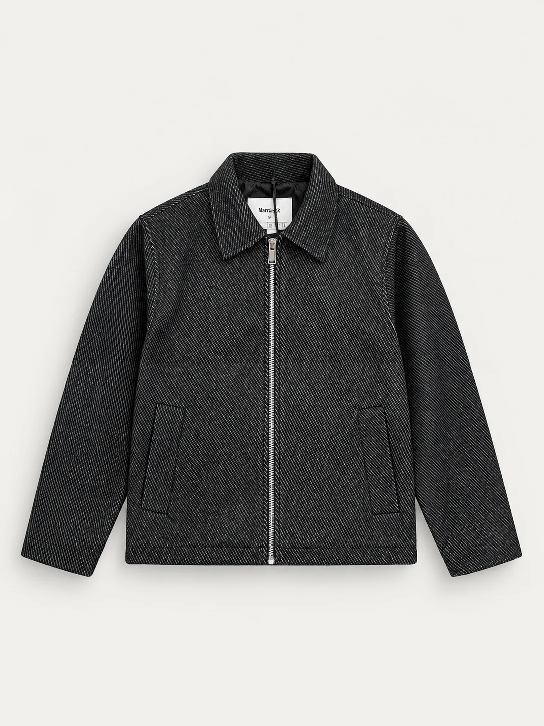 Diagonal Twill Zip Jacket — front view