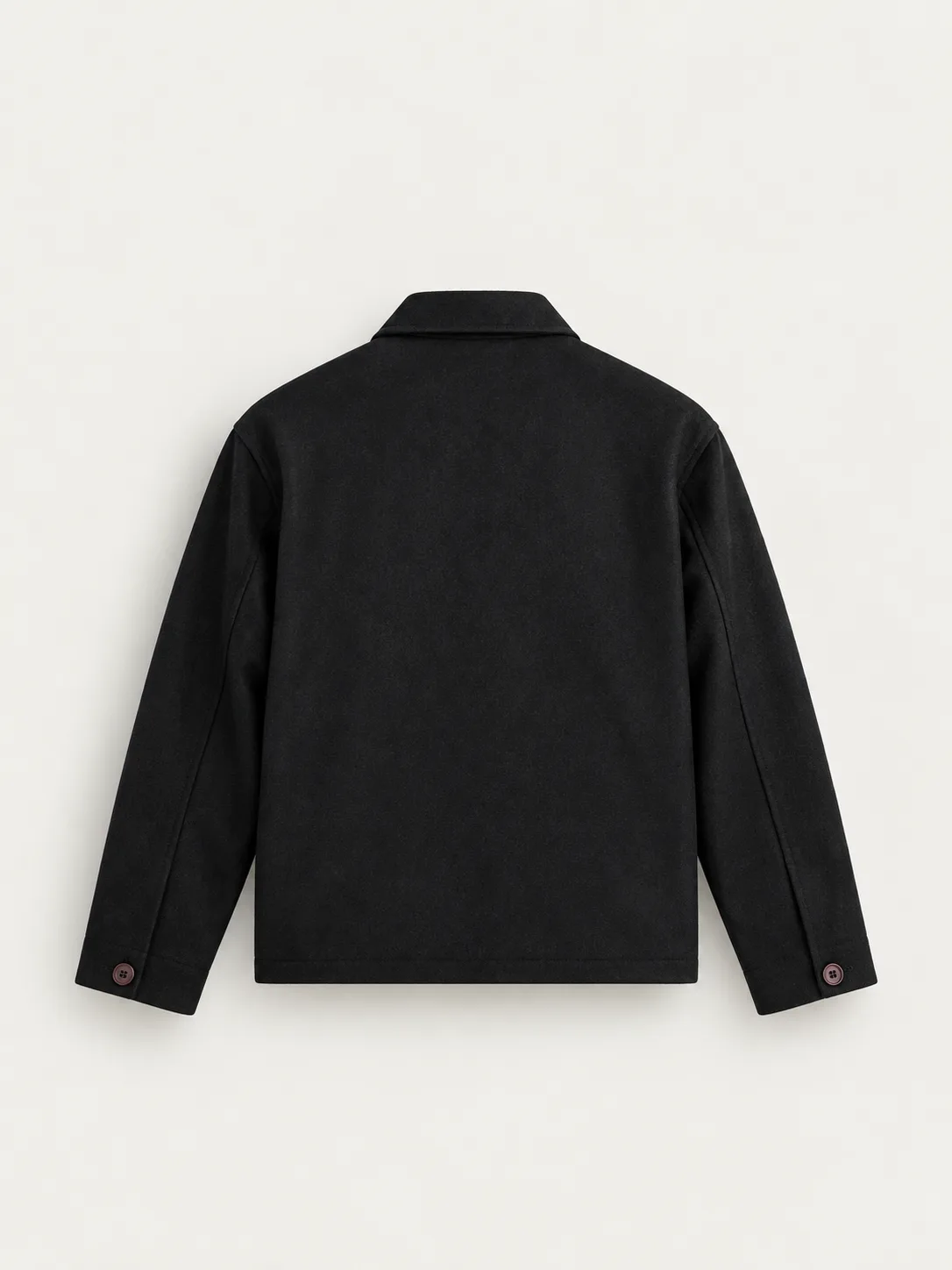 Minimal Button-up Jacket — back view
