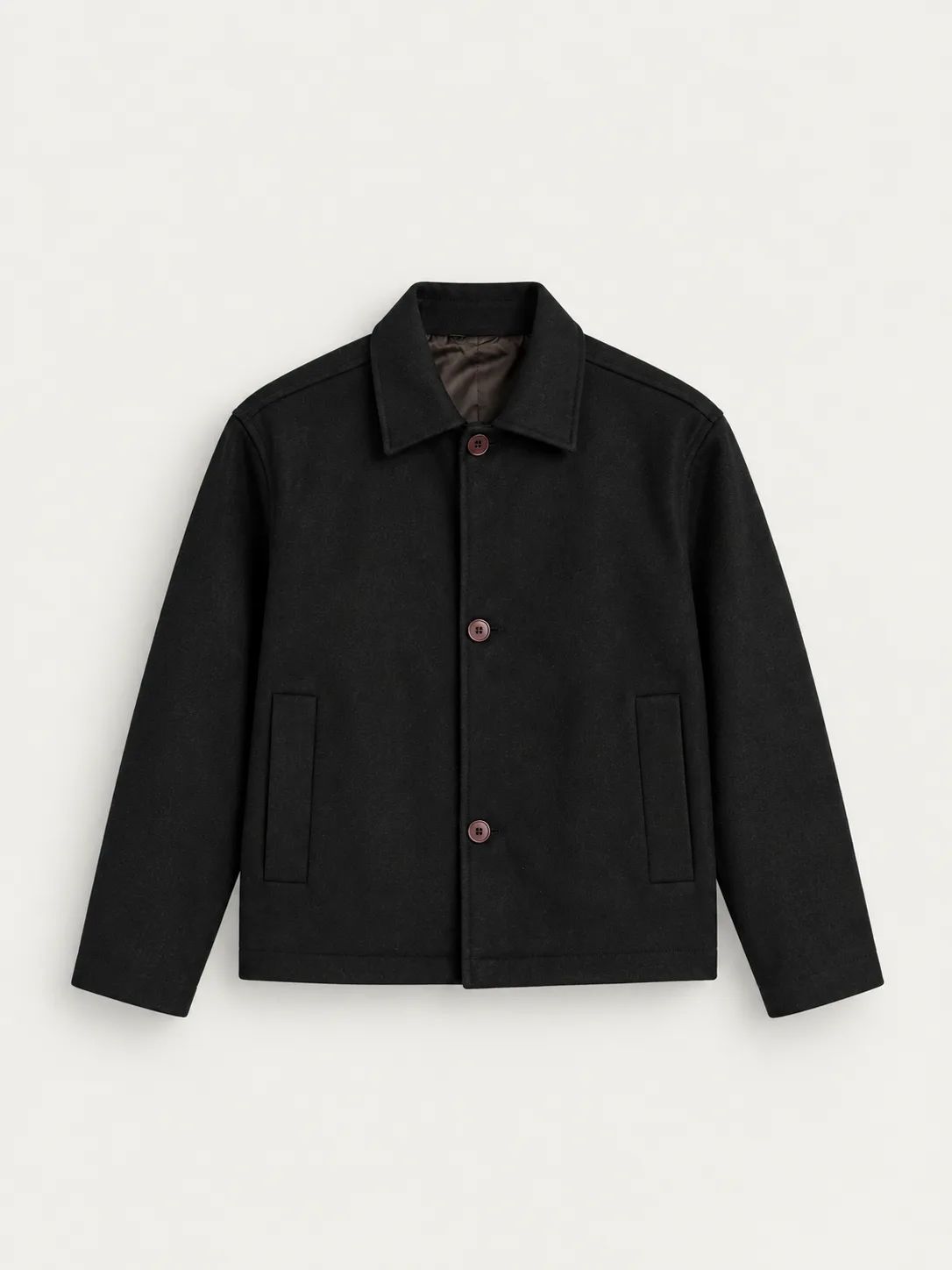 Minimal Button-up Jacket — front view
