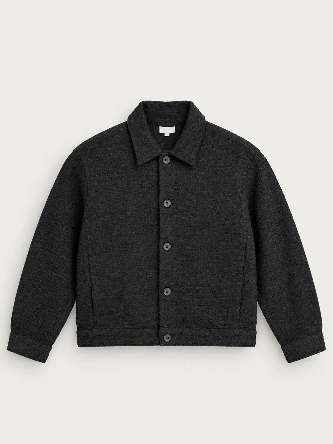 Textured Knit Overshirt — detail