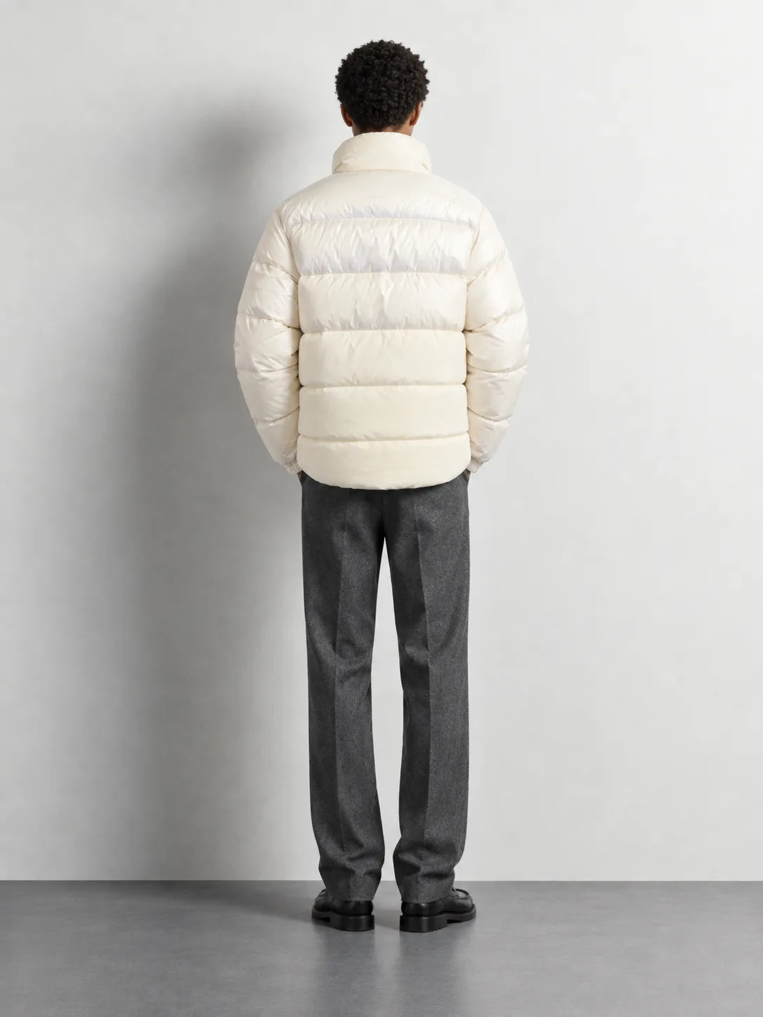 Utility Puffer Jacket — worn, back