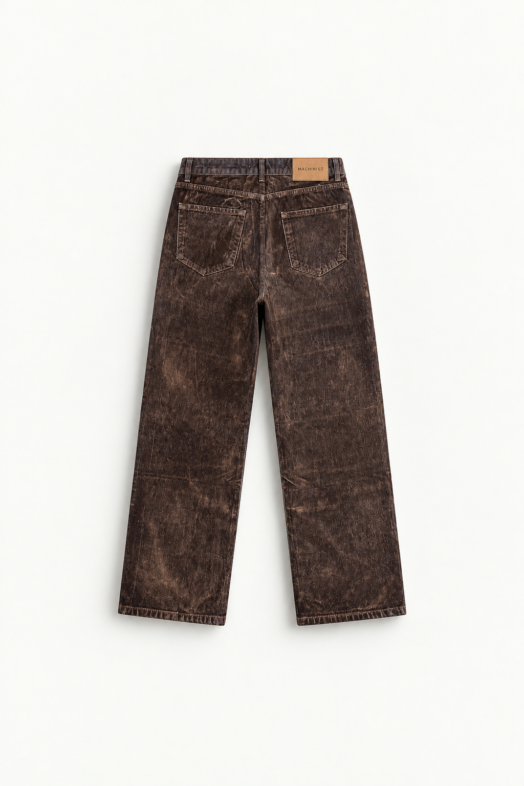 Vintage Washed Suede Baggy Jeans — detail