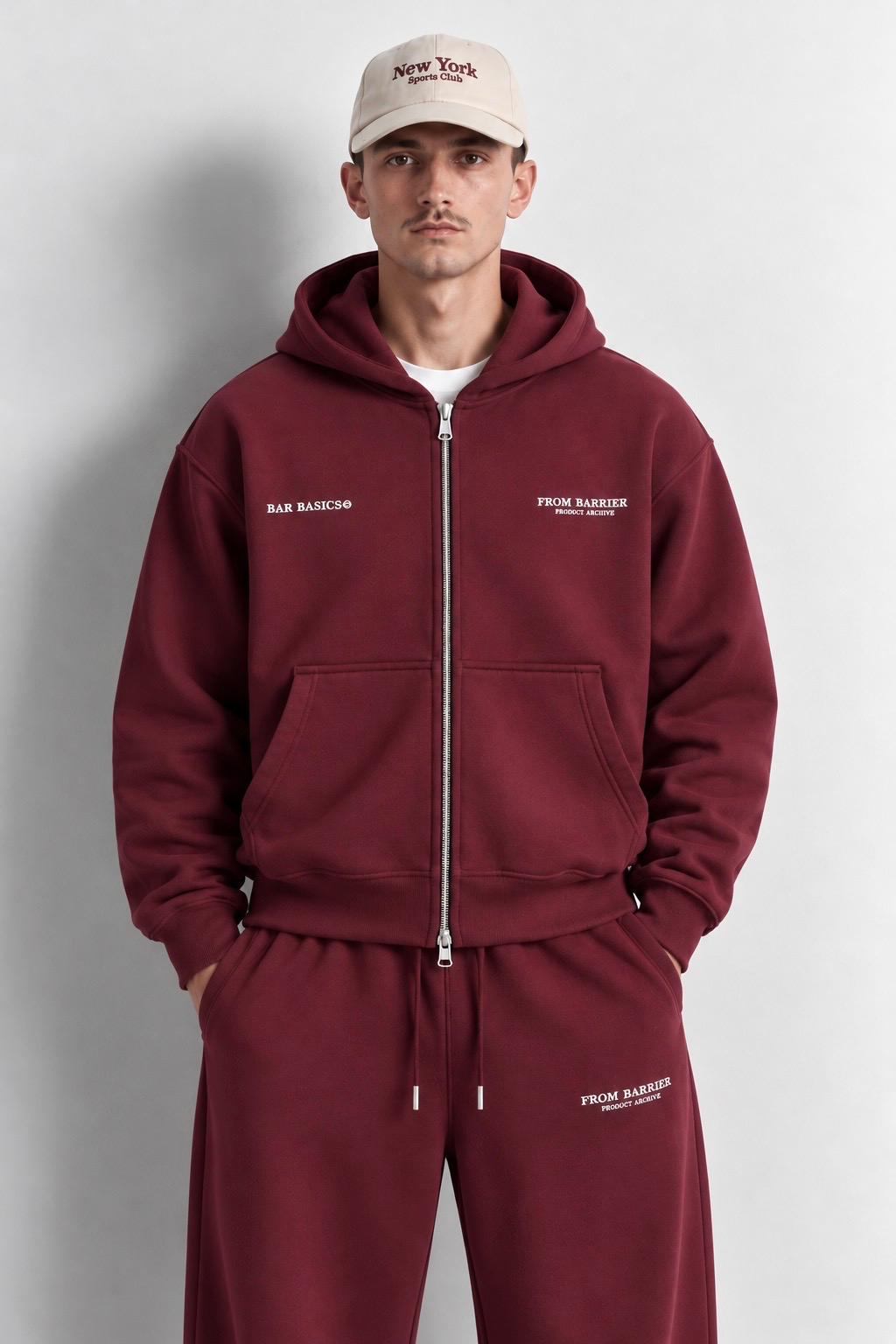 Heritage Graphic Zip Up Hoodie — worn, front