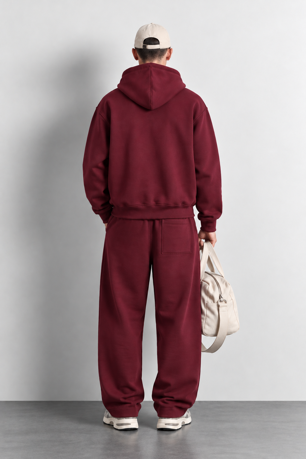 Heritage Graphic Wide Leg Sweatpants — worn, back