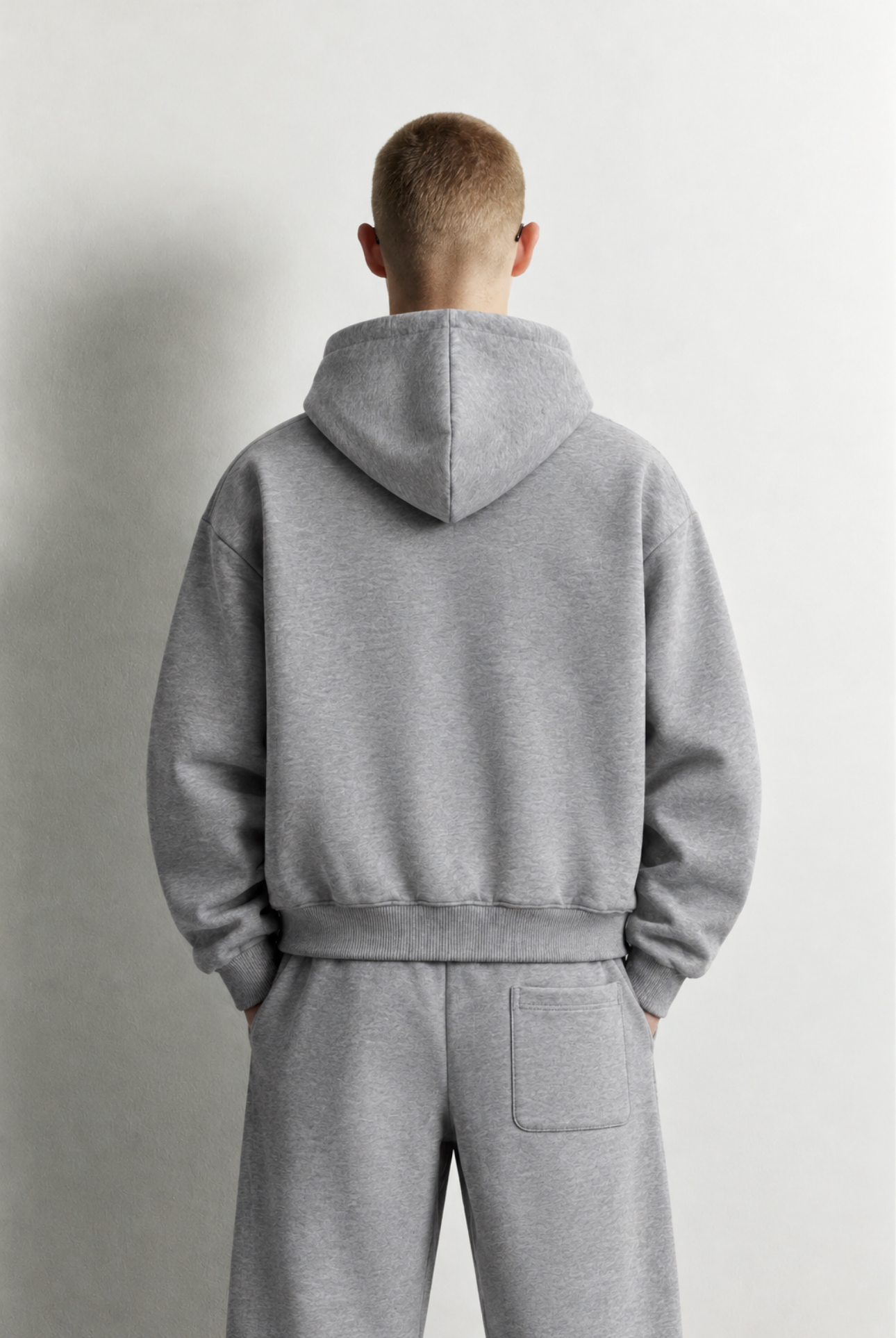 Toggle Fastening Hooded Jacket — worn, close-up