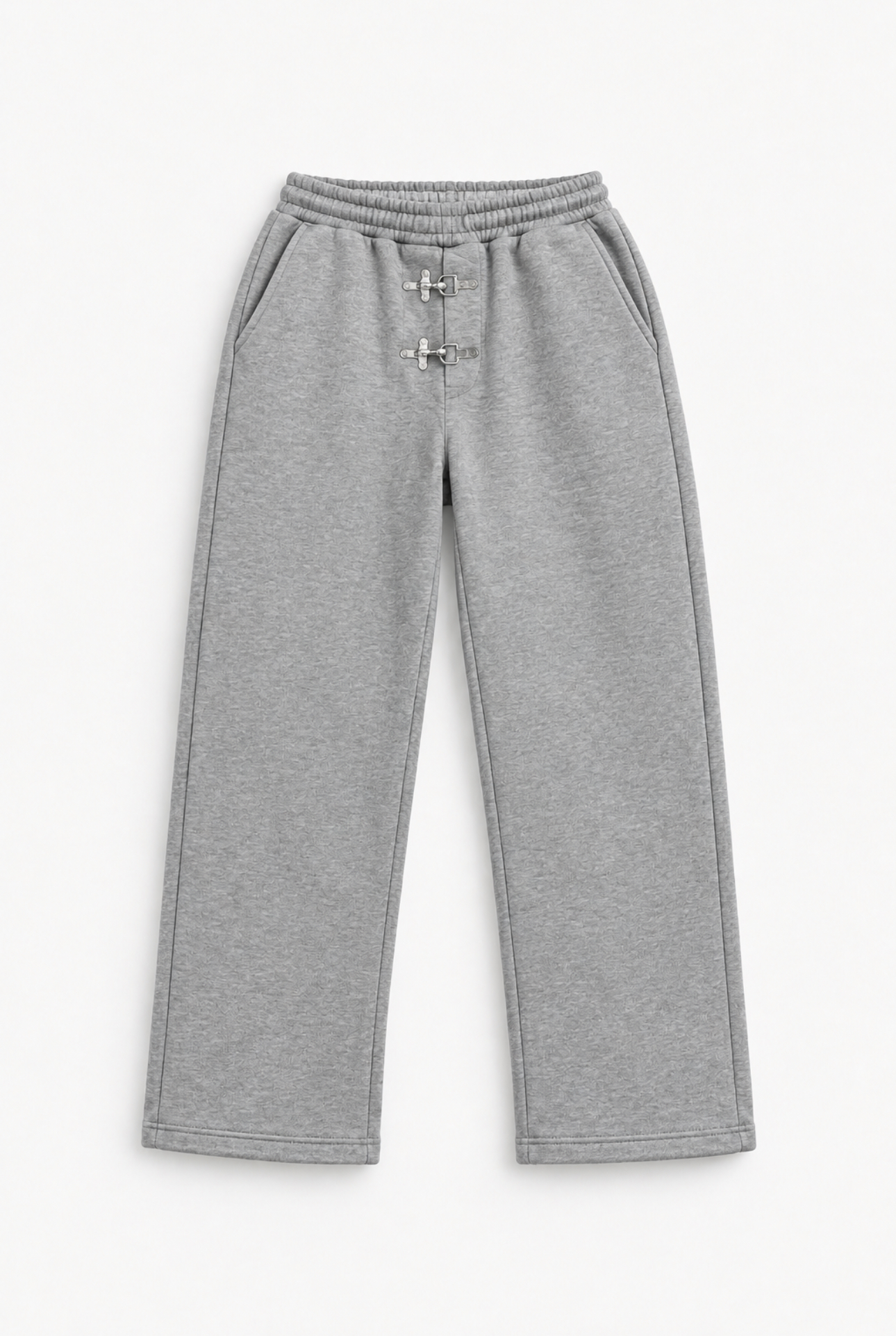Toggle Detail Wide Leg Sweatpants — front view