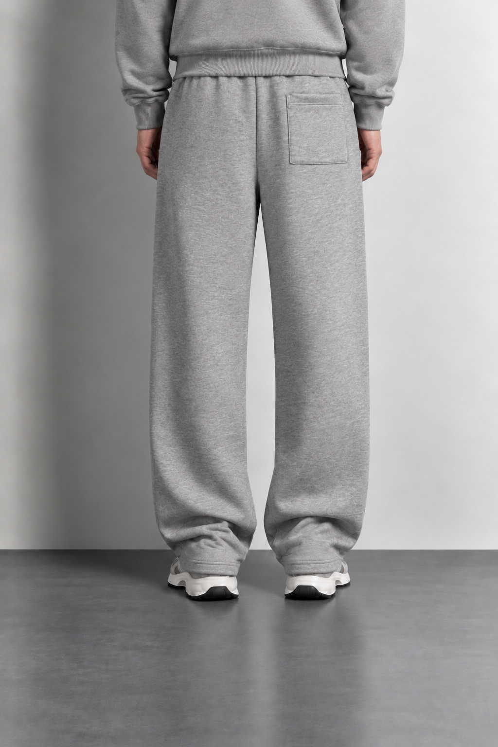 Toggle Detail Wide Leg Sweatpants — worn, close-up