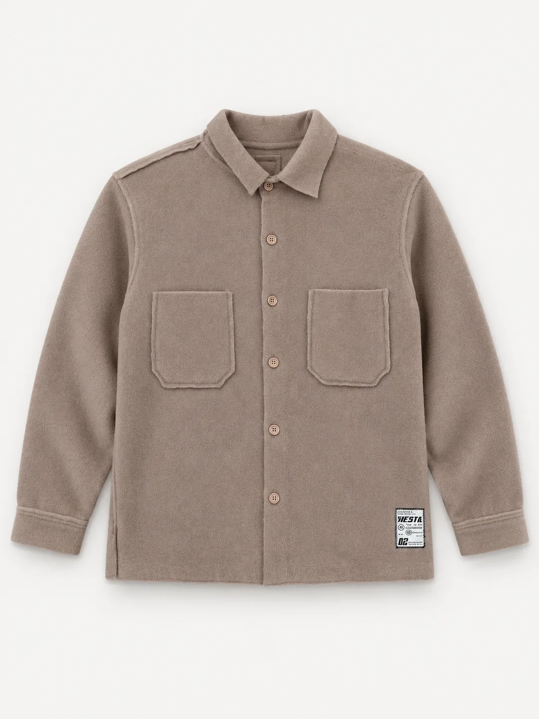 Brushed Wool-effect Overshirt — detail