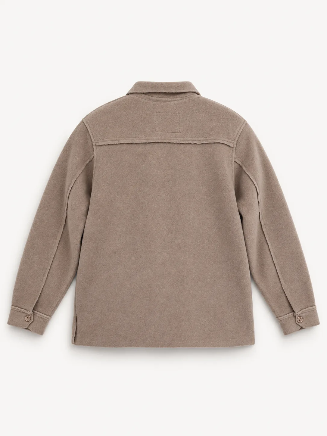 Brushed Wool-effect Overshirt — detail