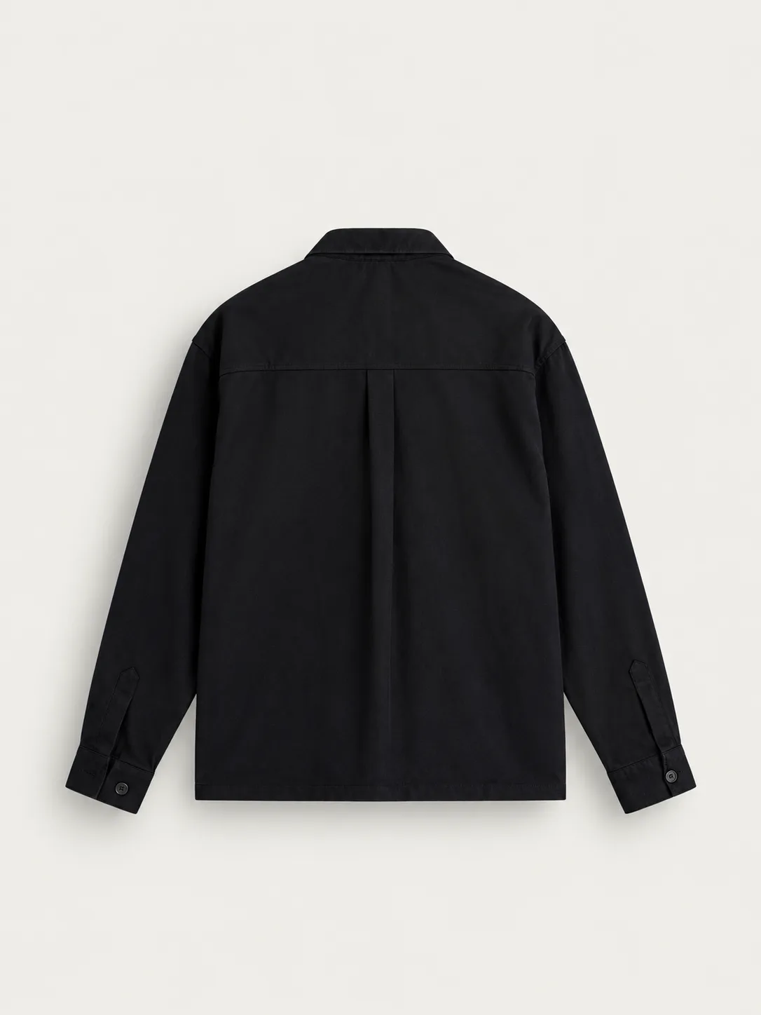Oversized Twill Overshirt — detail