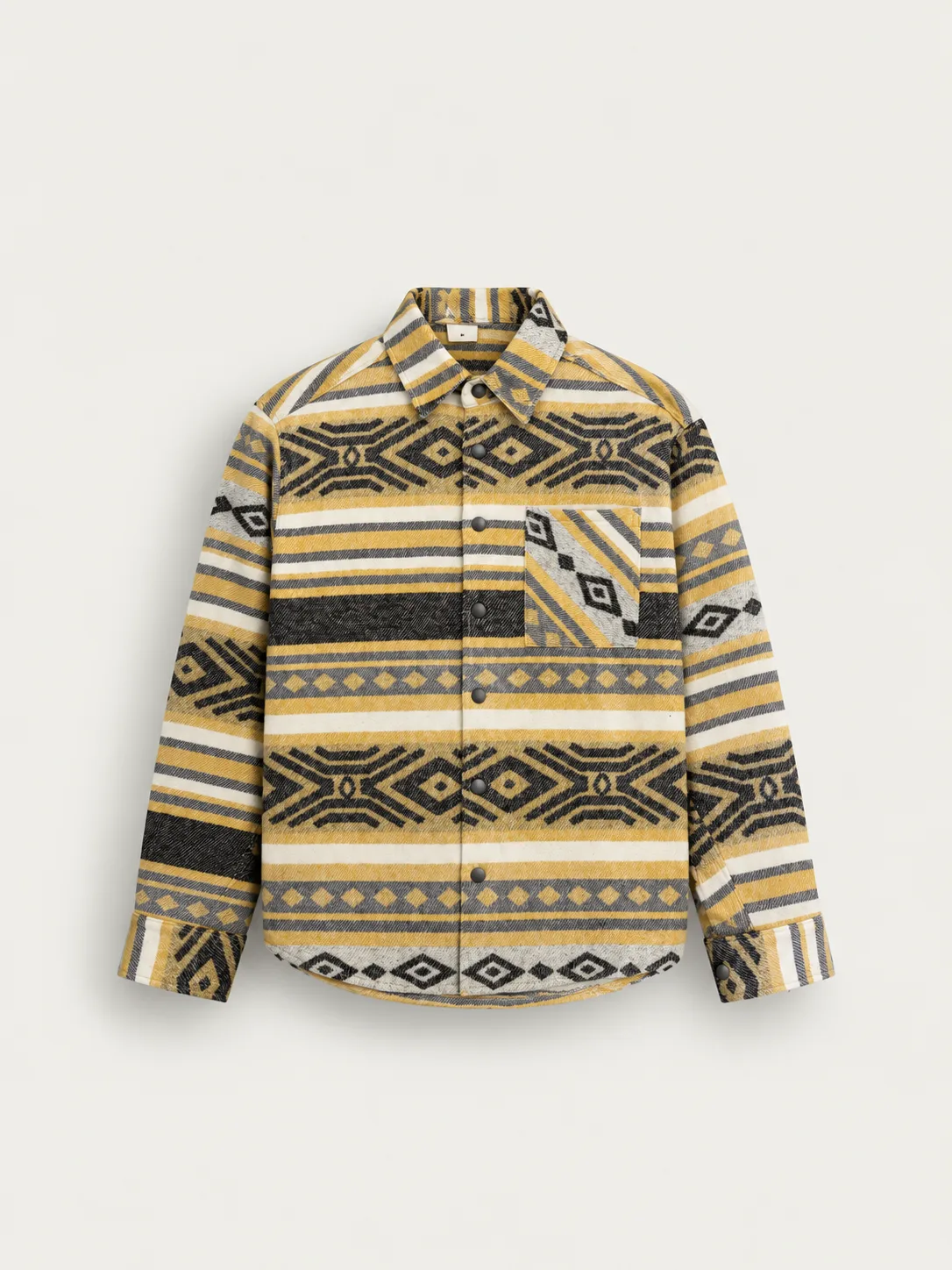 Tribal Stripe Overshirt — detail