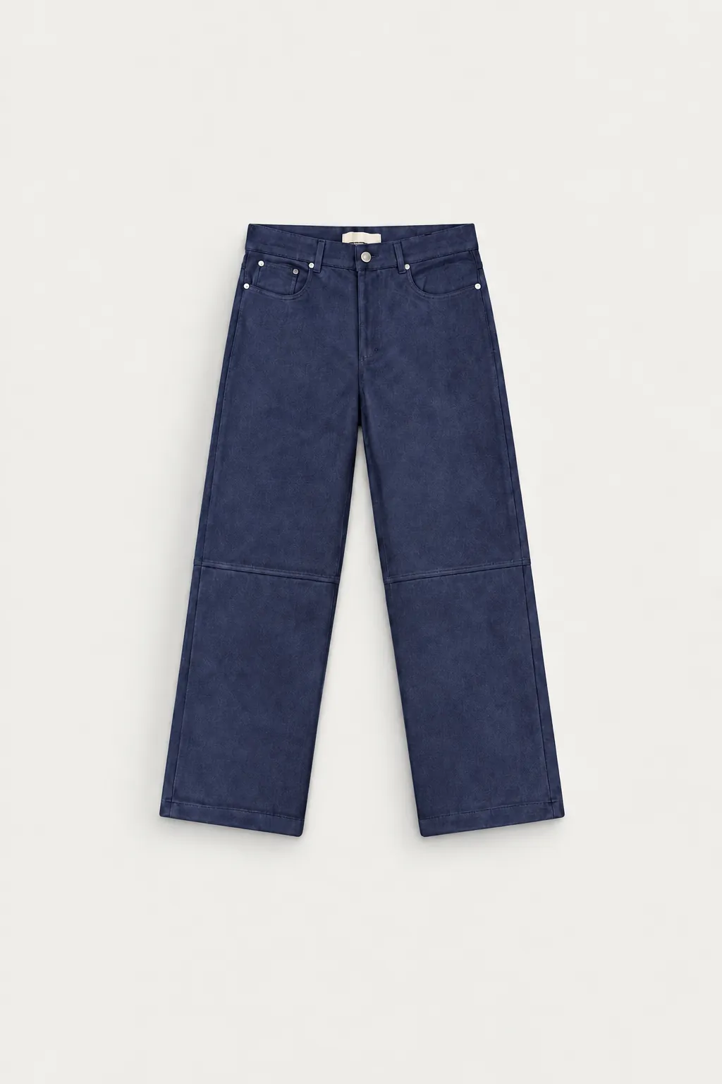 Suede Panel Wide-leg Pants — detail