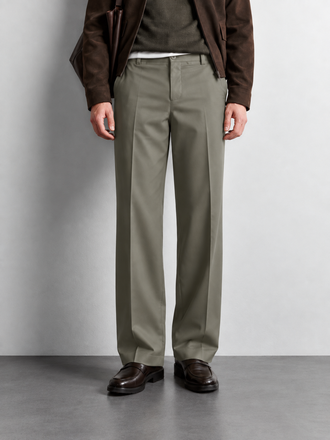 Relaxed Fit Tailored Trousers — front view