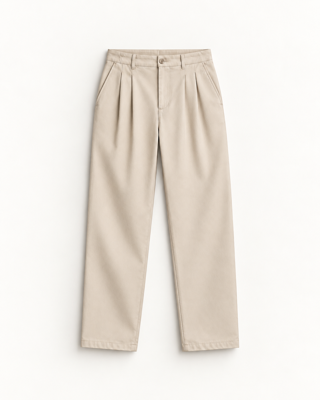 Relaxed Pleated Wide Leg Trousers — detail