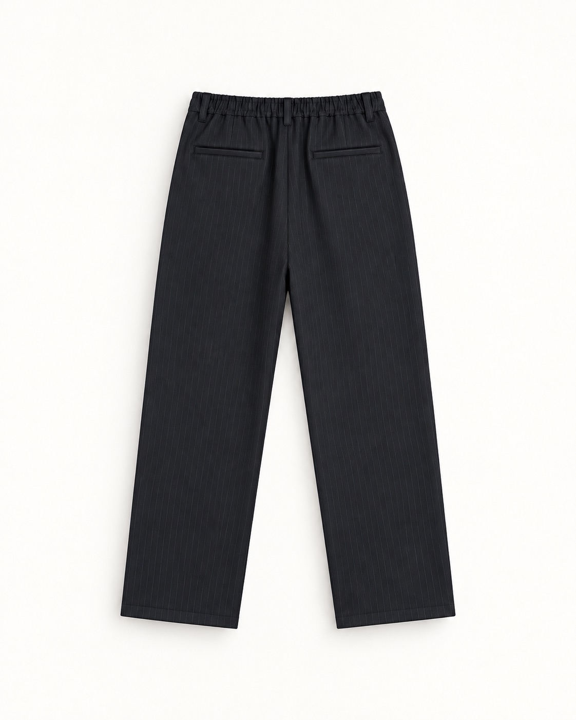 Pinstripe Pleated Trousers — detail