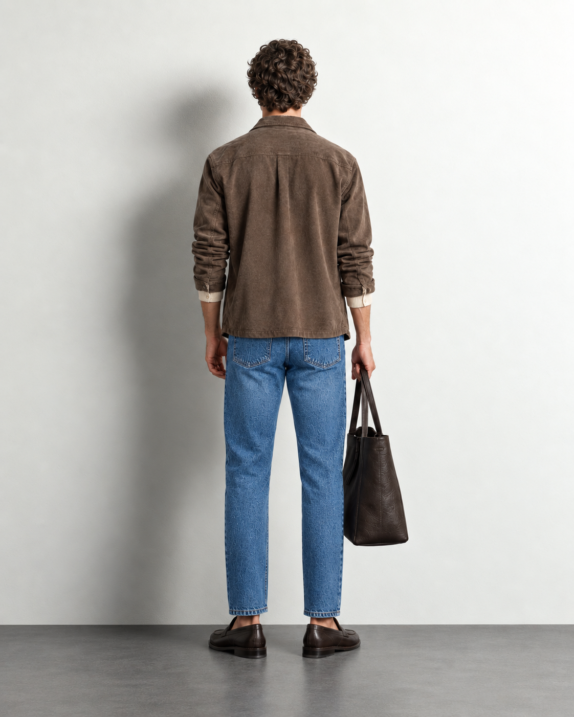 Sky Blue Slim Jeans — worn, back