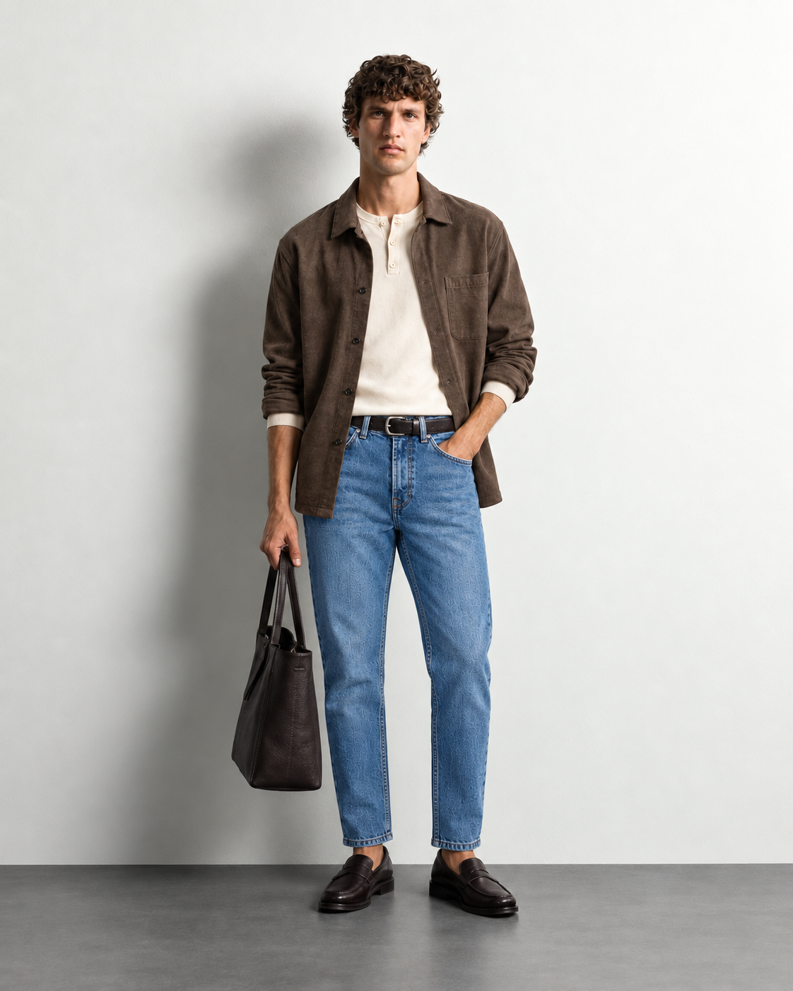 Sky Blue Slim Jeans — worn, front