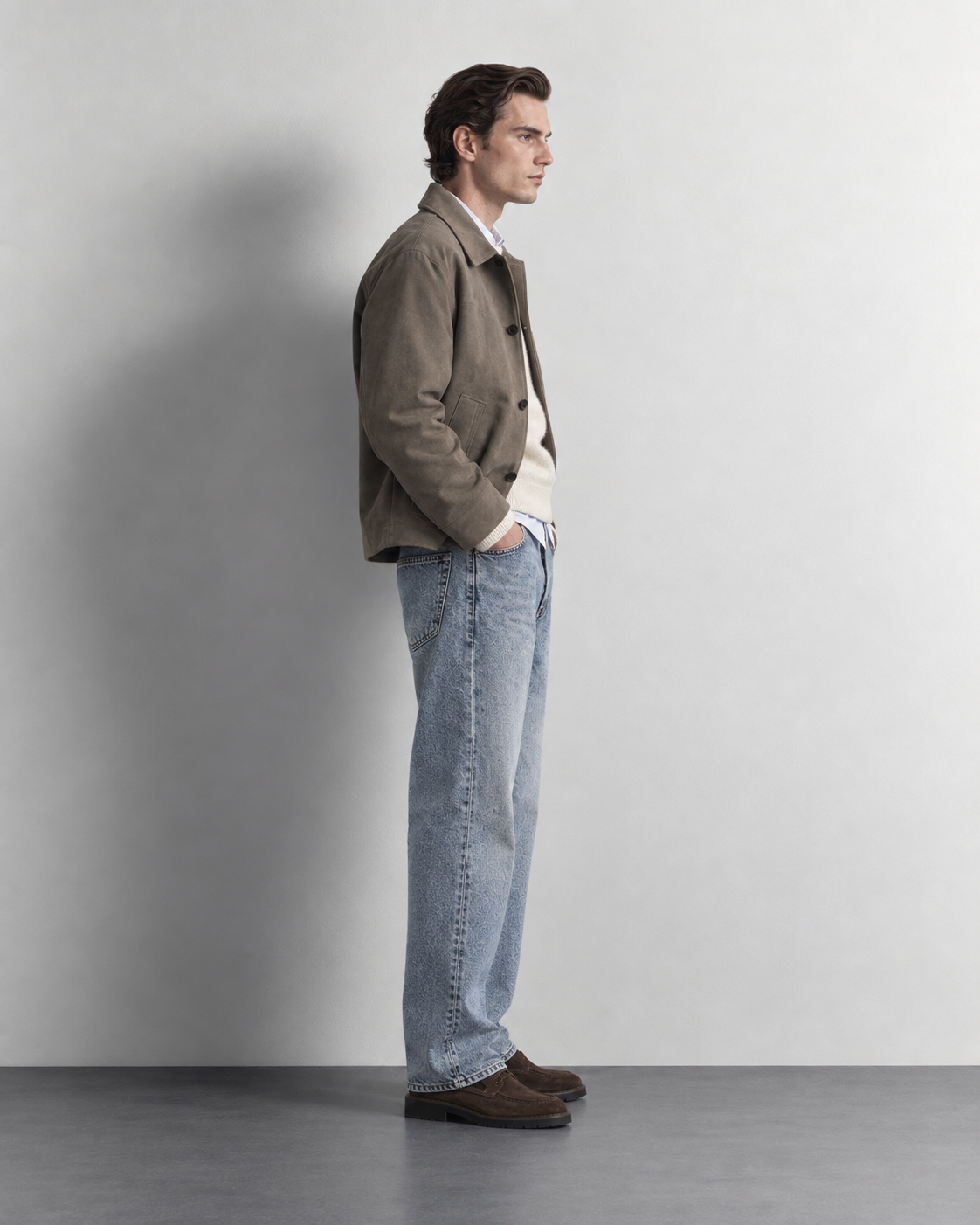 Light Blue Washed Relaxed Jeans — detail
