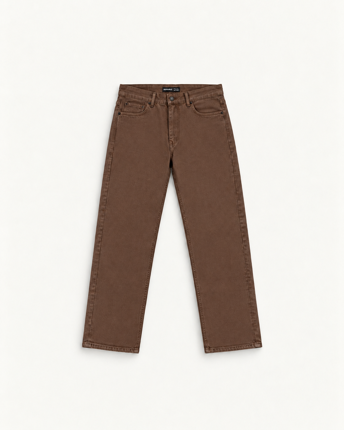 Dark Brown Straight Fit Jeans — front view