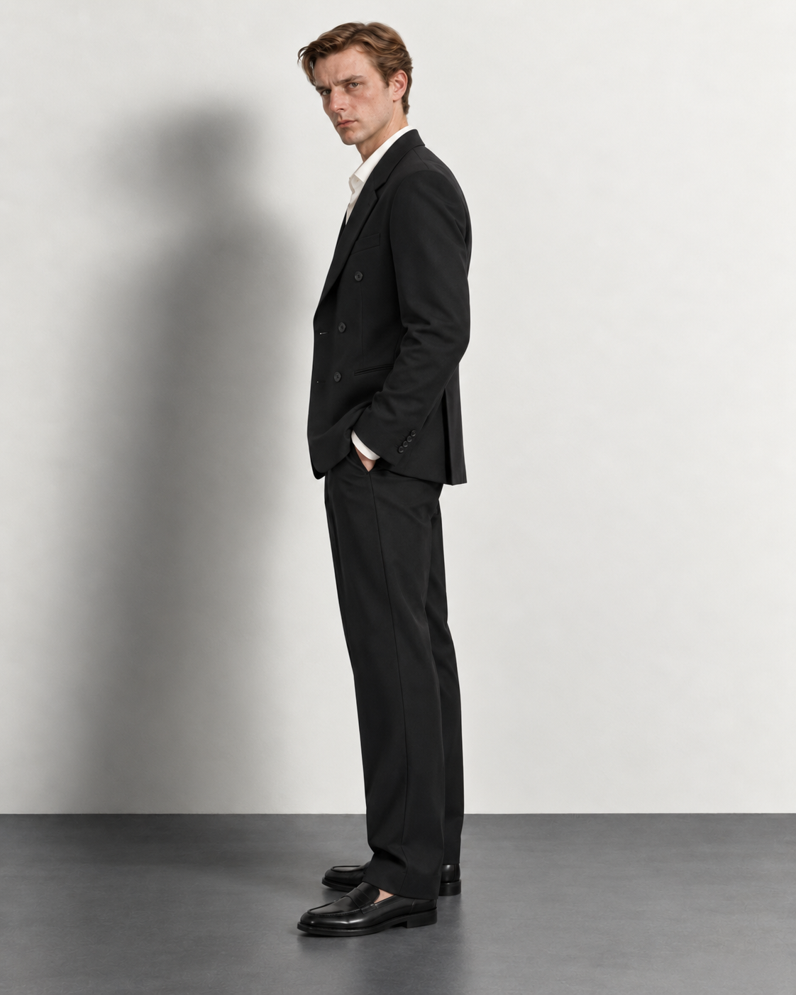 Double Breasted Tailored Suit — detail