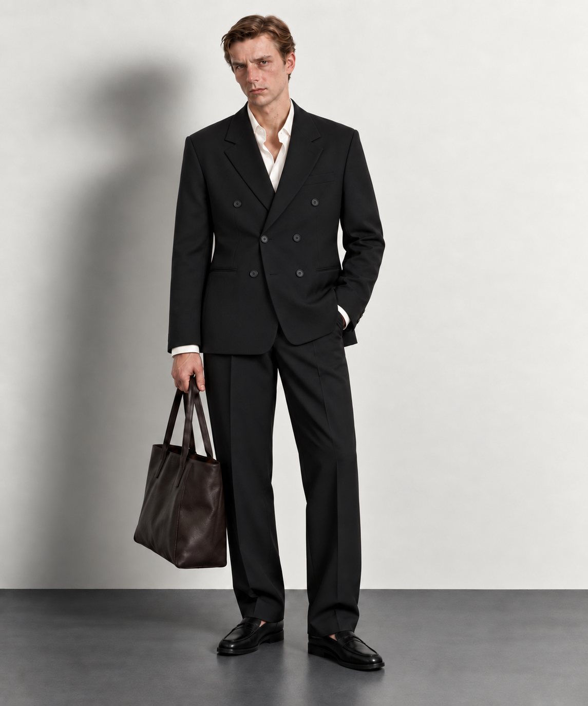 Double Breasted Tailored Suit — front view