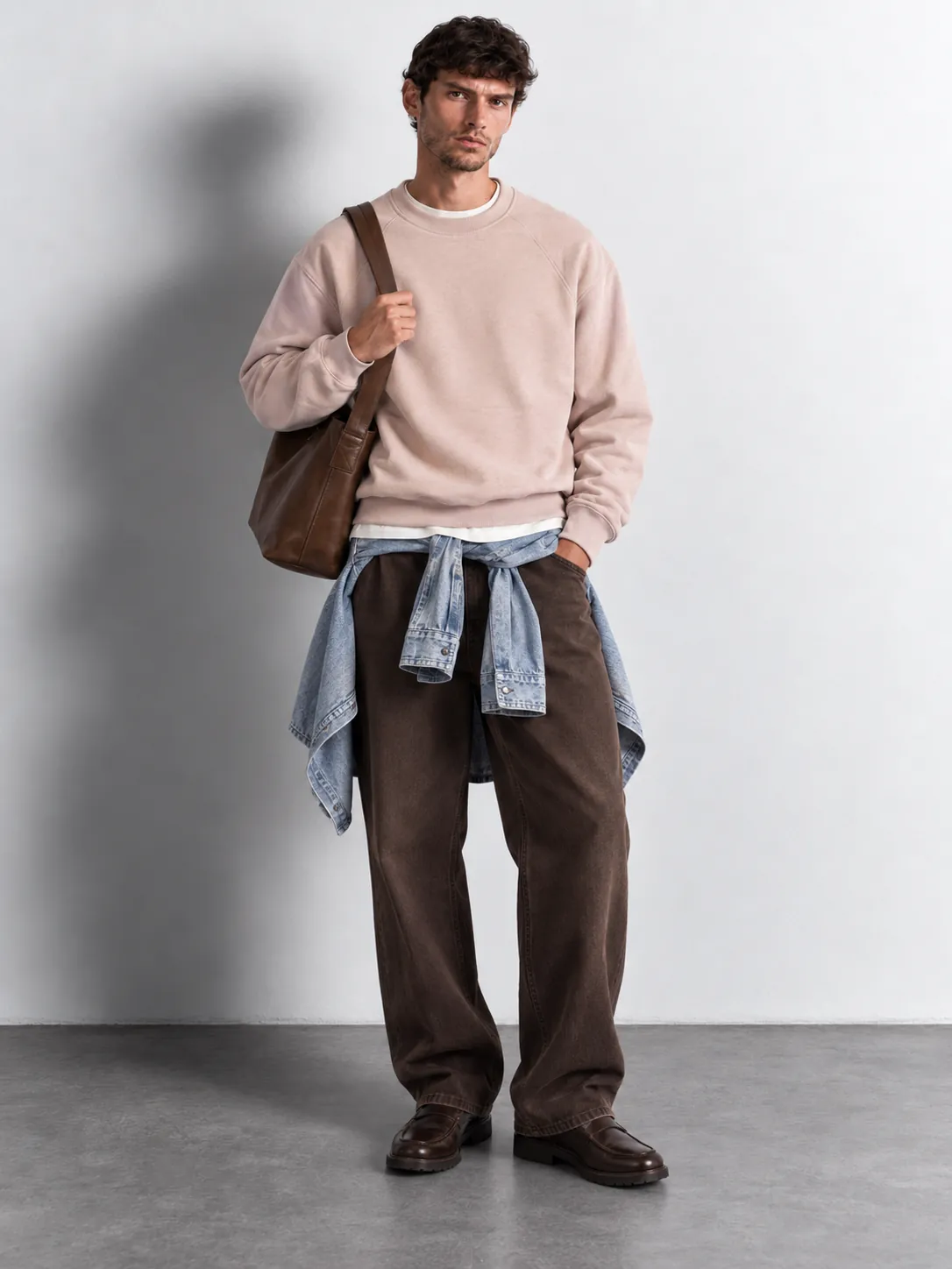 Raglan Sleeve Crewneck Sweatshirt — front view