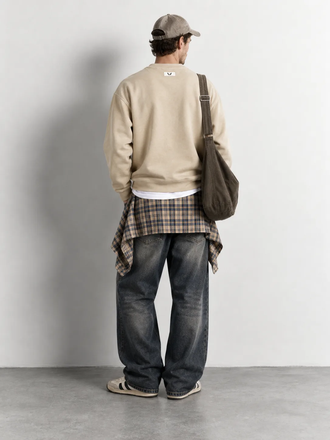 Abstract Brushstroke Sweatshirt — worn, back