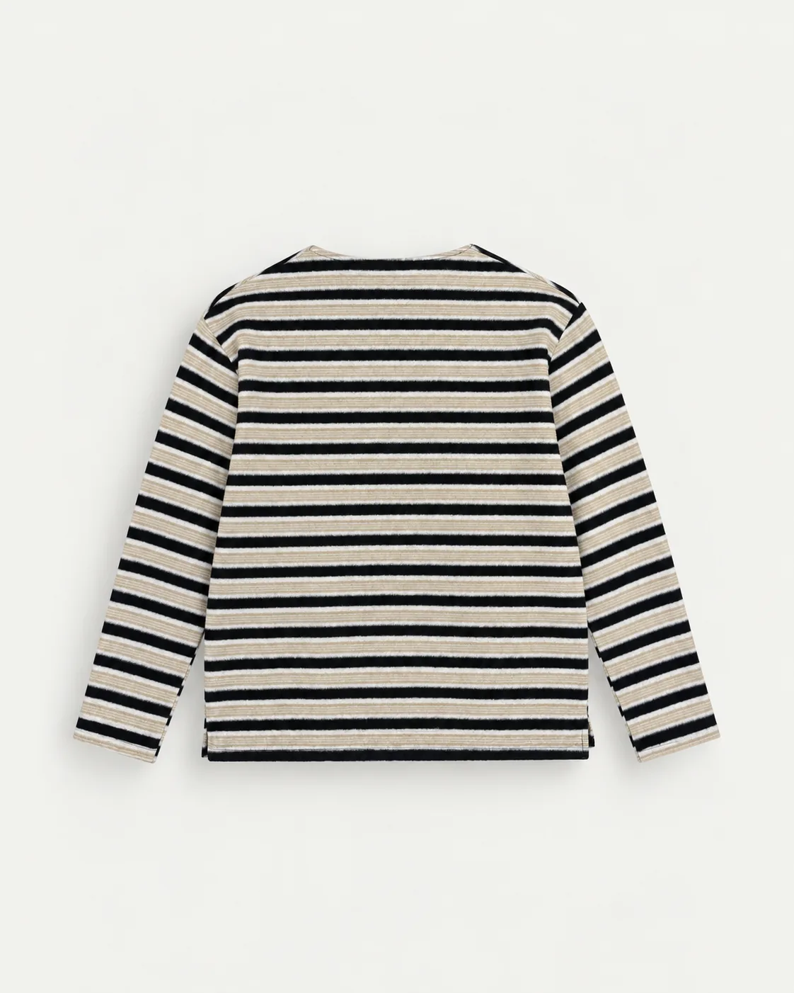 Brushed Striped Crew Neck Sweater — detail