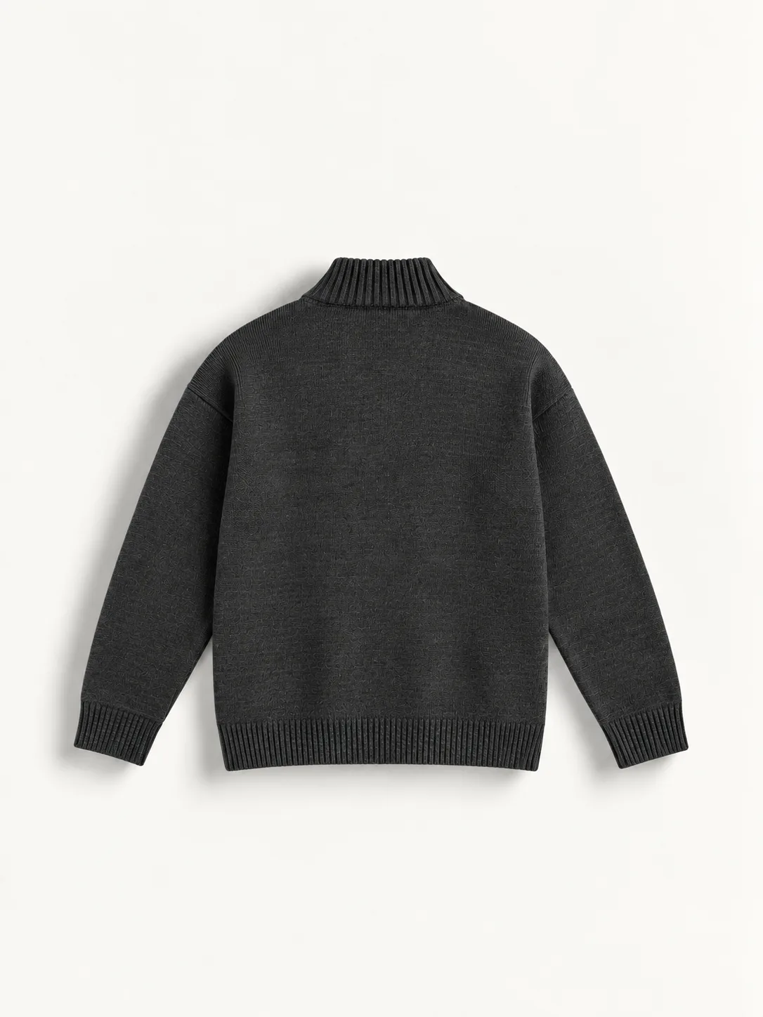 Quarter-Zip Mock Neck Knit Sweater — detail