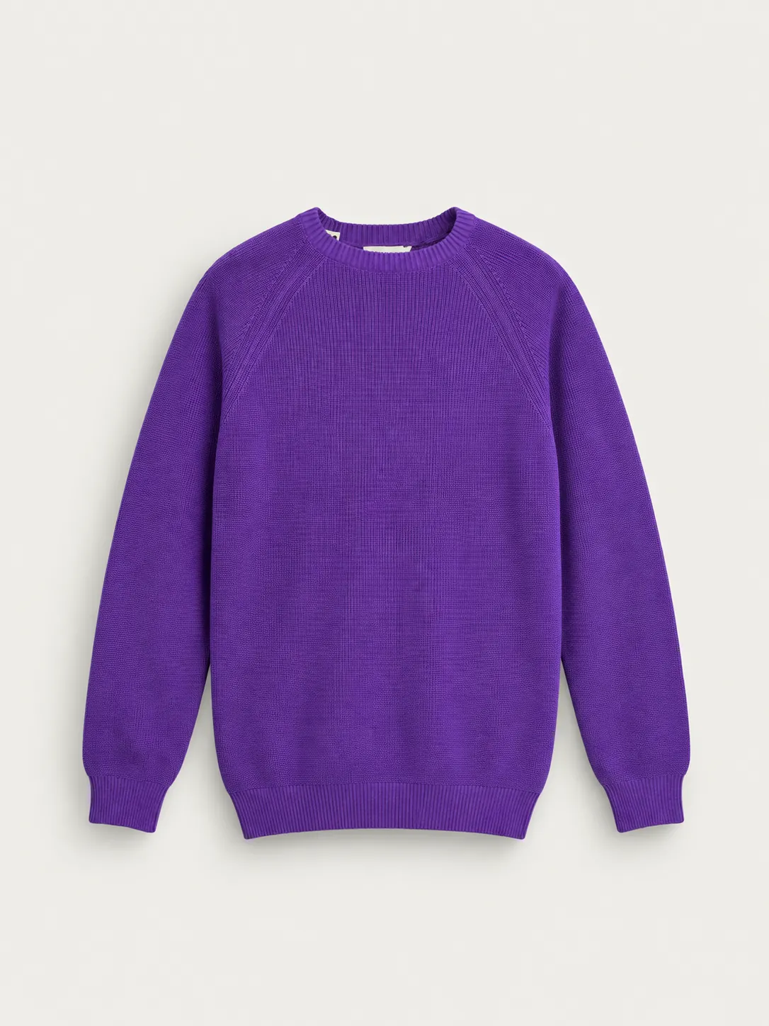 Raglan Knit Crewneck Sweater — front view