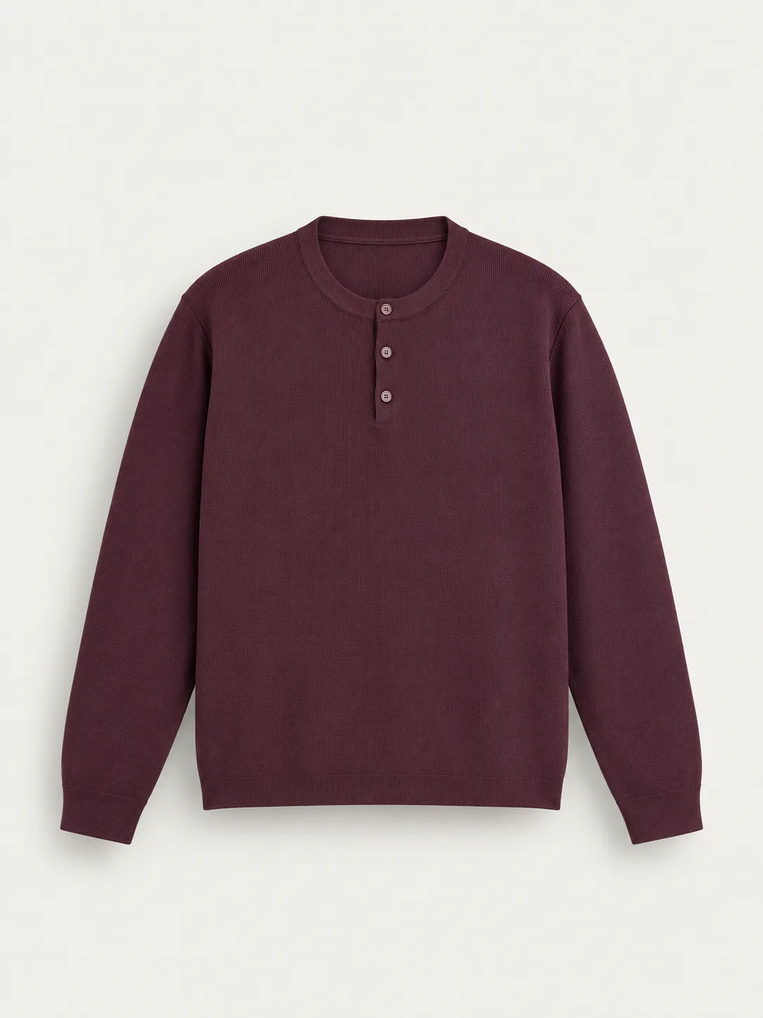 Ribbed Knit Henley Sweater — detail