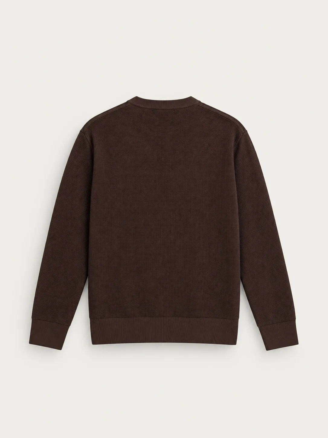 Textured Knit Crewneck Sweater — back view