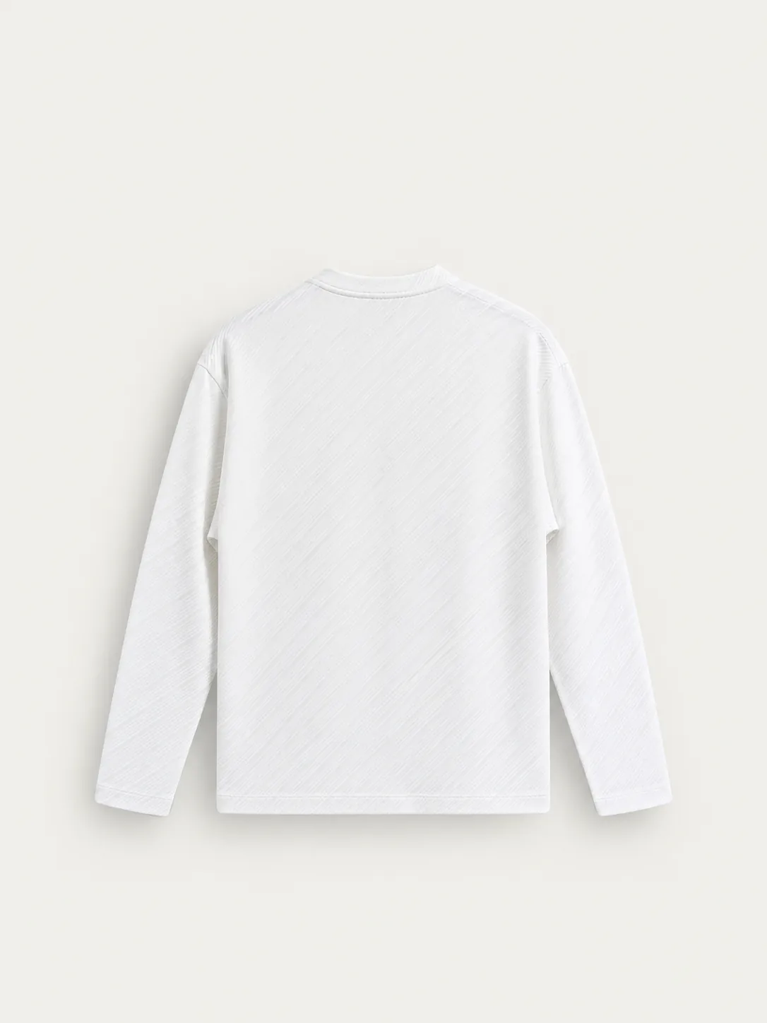 Textured Stripe Pocket Sweater — back view