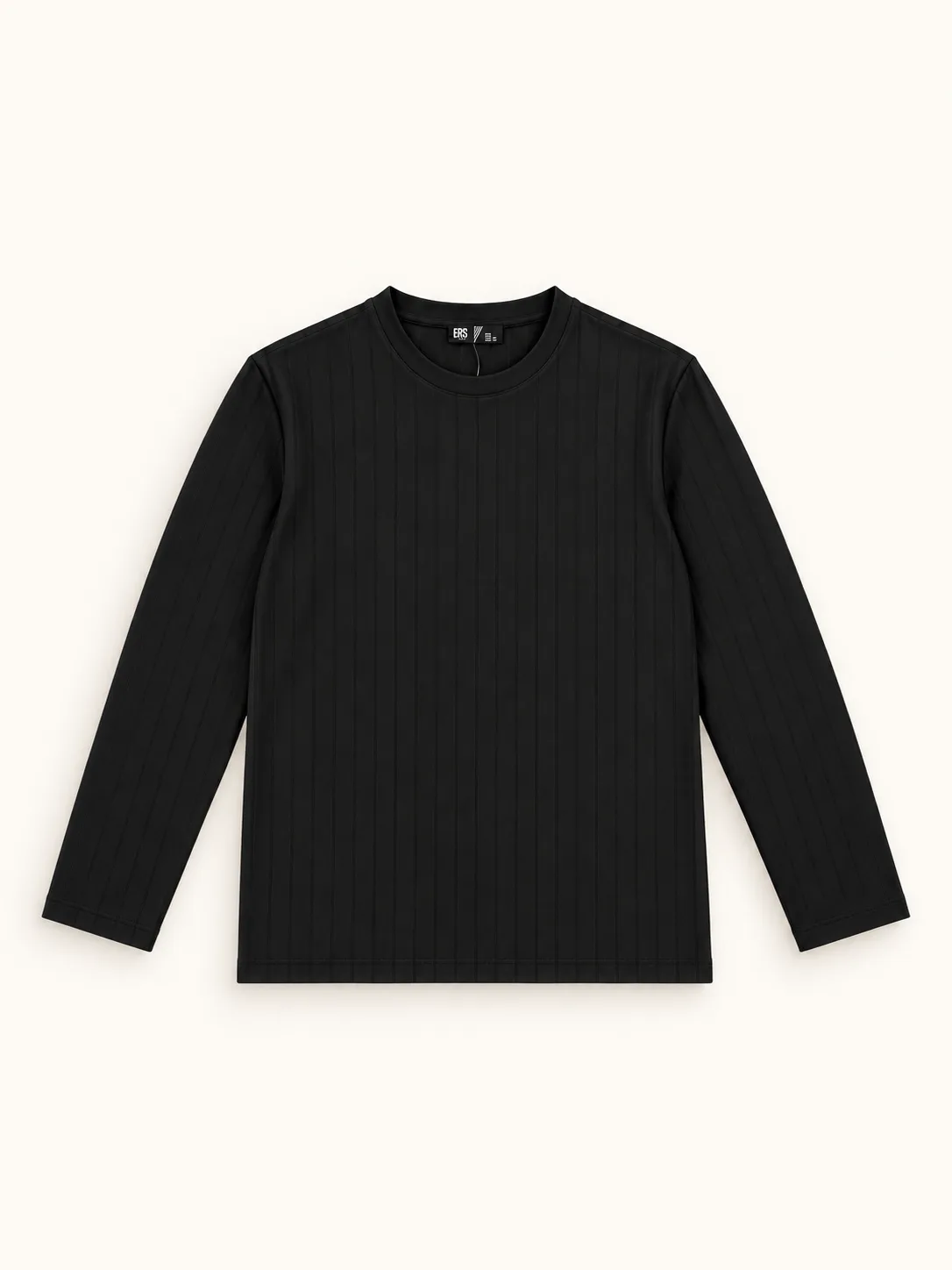 Vertical Rib Long Sleeve Tee — detail
