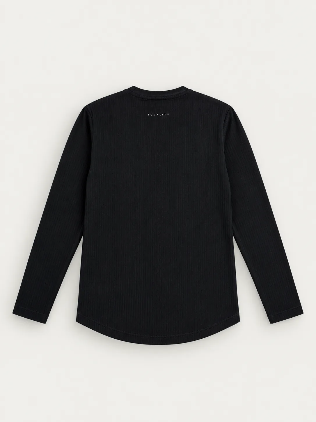 Vertical Ribbed Long Sleeve Top — back view
